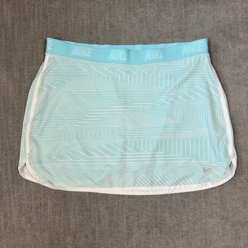 Nike Golf Dri-Fit Womens Skort Large Tiffany Blue Built-In Shorts Athletic